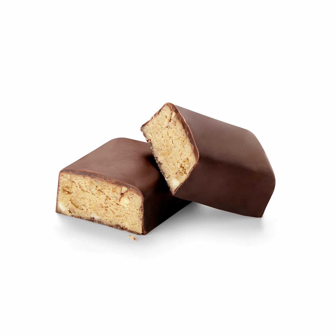 Protein bar cross-section - showing texture and quality of ingredients