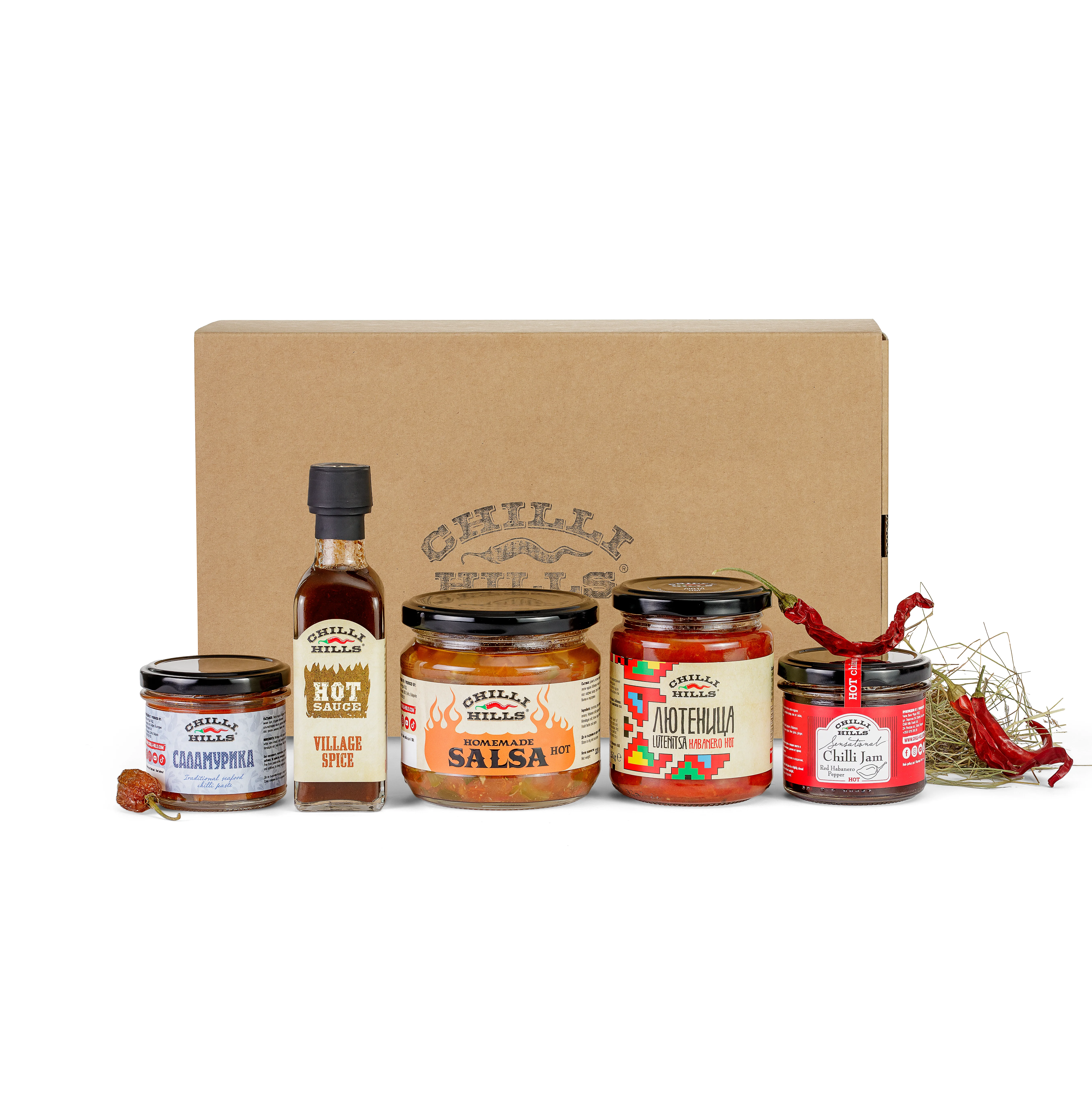 Chilli Hills mixed gift set - with hay packing